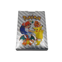 Set cartonase Pokemon IdeallStore®, Silver GTX, editie de colectie, 55 bucati, argintii - 2