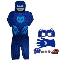 Set costum Eroi in Pijamale si accesorii IdeallStore®, Pisoi Connor, marimea M, 5-7 ani, albastru - 1