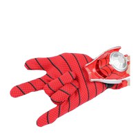 Set costum Spiderman cu muschi, pentru 3-5 ani, 2 lansatoare si masca plastic LED, rosu - 6