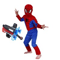 Set costum Spiderman L, 120-130 cm si lansator cu ventuze - 1