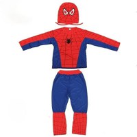 Set costum Spiderman M, 110-120 cm si lansator cu ventuze - 4