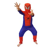 Set costum Spiderman M, 110-120 cm si lansator cu ventuze - 3