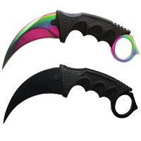 Set Cutit Briceag Karambit CS:GO, Black,negru, plus teaca si snur + Cutit Briceag Karambit CS:GO, multicolor,fade, plus teaca si snur - 1