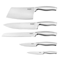 Set cutite + Ustensile de bucatarie Zass Gourmet ZG-KS 06, argintiu - 3