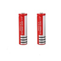 Set de 2 Acumulatori IdeallStore®, GH 18650, 6800 mAh, 3.7 V, Li-ion, rosu - 1