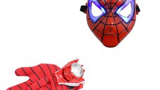 Set manusa cu lansator Spiderman si masca LED