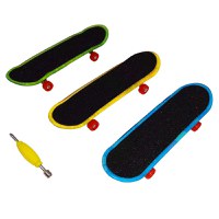 Set mini Skateboard IdeallStore®, Fingerboard Light, LED, 9.5 cm, multicolor - 1