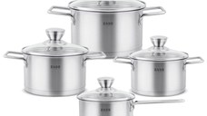 Set oale Inox cu capac Zass Gourmet ZG-SCS 03, inox