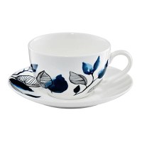 Set servire ceai sau cafea, 12 piese, 6 persoane, portelan, AMBITION Blue Flower - 1