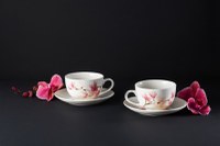 Set servire ceai sau cafea, 12 piese, 6 persoane, portelan, AMBITION Magnolia - 2