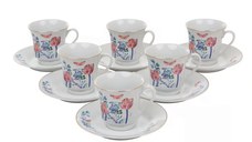 Set servire ceai sau cafea, 12 piese, 6 persoane, portelan, DOMOTTI Clara