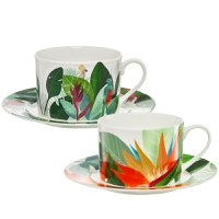 Set servire ceai sau cafea, 4 piese, 2 persoane, portelan, AMBITION Paradise - 1