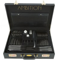 Set tacamuri inox, 72 piese, 12 persoane, ambalate in valiza, AMBITION Prato - 3