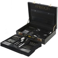 Set tacamuri inox, 72 piese, 12 persoane, ambalate in valiza, AMBITION Prato - 1