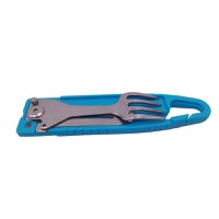 Set tacamuri pentru camping si drumetii IdeallStore®, cutit si furculita, tip briceag, 16 cm, albastru - 6