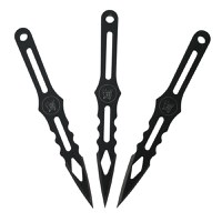 Set trei cutite de aruncat, Black Cat, otel inoxidabil, 13.5 cm, teaca inclusa - 2