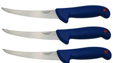 Set trei cutite de filetat IdeallStore®, Chef's Blade, otel inoxidabil, 30 cm, albastru