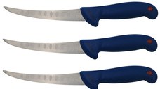 Set trei cutite de filetat IdeallStore®, Chef's Knife, otel inoxidabil, 30 cm, albastru