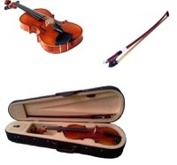 Set vioara clasica din lemn 1/8 toc inclus si set corzi - 2