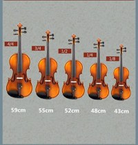 Set vioara clasica din lemn 1/8 toc inclus si set corzi - 8