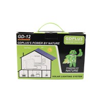 Sistem de iluminat solar cu lanterna GDPLUS, 3 becuri led, incarcare USB, GD-12 - 3