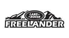 Sticker auto pentru Land Rover, Priti Global, cu munti, FREELANDER, Negru, 48 x 14 cm