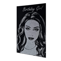 Tablou personalizat cu sclipici argintiu, handmade, 30x40 cm - o persoana - 2