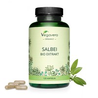 Vegavero Organic Sage Extract 500 mg, 120 Capsule (Salvie) - 1