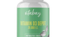 Vitabay Vitamina D3 - 20.000 UI - 240 Tablete vegane