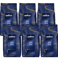 Pachet 6 x Lavazza Super Crema cafea boabe 1kg - 1