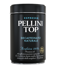 Pellini Top Decaffeinato Espresso cutie metalica 250gr cafea macinata - 1