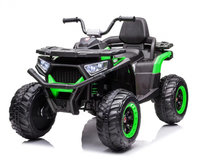 ATV electric copii 4x4, Kinderauto SuperOffroad, 140W 12V, RC, recomandat pentru 3-9 ani, culoare verde - 1