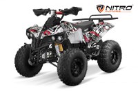 ATV electric NITRO Eco Warrior 1000W putere, baterie 48V 20Ah, Grafiti Alb - 1