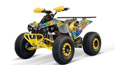 ATV electric NITRO EcoWarrior SPORT 1500W 60V 20Ah cu DIFERENTIAL, grafiti galben