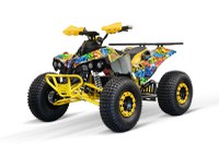 ATV electric NITRO EcoWarrior SPORT 1500W 60V 20Ah cu DIFERENTIAL, grafiti galben - 1