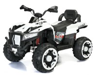 ATV electric pentru 2 copii, 4x4, model Kinderauto BJFT009, putere 180W, 12V 12Ah, RC, alb - 1