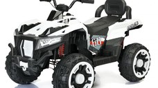 ATV electric pentru 2 copii Kinderauto SuperOffroad V2 4x4 140W 12V 7Ah, alb