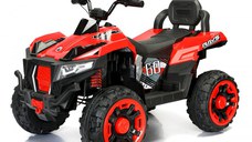 ATV electric pentru 2 copii Kinderauto SuperOffroad V2 4x4 140W 12V 7Ah, rosu