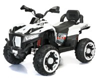 ATV electric pentru 2 copii Kinderauto SuperOffroad V2 4x4 180W 12V 12Ah premium, alb - 1