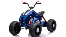 ATV electric pentru copii Kinderauto BJ718 90W 12V cu scaun tapitat culoare Albastru