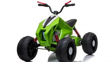 ATV electric pentru copii Kinderauto BJ718 90W 12V cu scaun tapitat culoare Verde