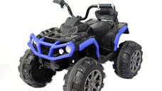 ATV electric pentru copii, Kinderauto Offroad 90W 12V cu scaun tapitat, culoare albastra