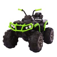 ATV electric pentru copii, Kinderauto Offroad 90W 12V cu scaun tapitat, culoare Verde - 1