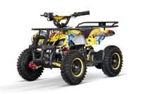 ATV electric pentru copii NITRO Torino Quad 1000W 36V 12Ah, Snowy tyres, grafiti yellow - 1