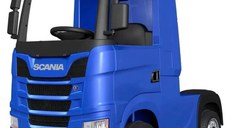 Camion electric pentru copii SCANIA R-SERIES 4x4 180W 12V 14Ah PREMIUM, culoare albastra