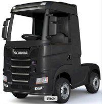 Camion electric pentru copii SCANIA R-SERIES 4x4 180W 12V 14Ah PREMIUM, culoare neagra - 1