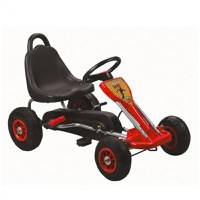 GO Kart cu pedale, 3-6 ani, Kinderauto A-05-1, roti Gonflabile, culoare Rosie - 1