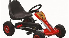 GO Kart cu pedale, 3-6 ani, Kinderauto A-05-1, roti Gonflabile, culoare Rosie