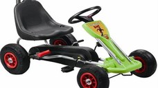 GO Kart cu pedale, 3-6 ani, Kinderauto A-05-1, roti Gonflabile, culoare Verde