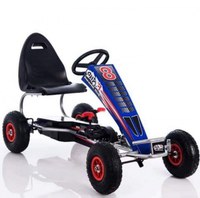 GO Kart cu pedale, 6-15 ani, Kinderauto F8-3, roti Gonflabile 6 inch, culoare Albastru - 1